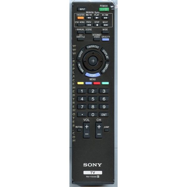 Sony RM-YD033 TV Remote Control – RMYD033