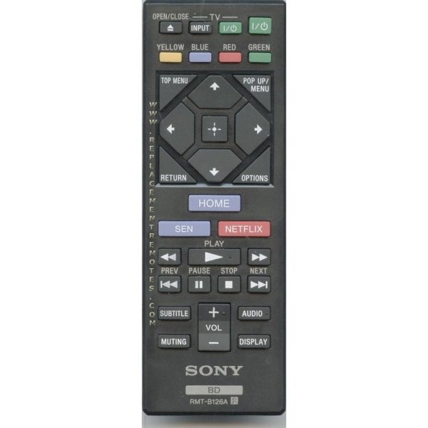 Sony RMT-B126A Blu-ray Remote Control – RMTB126A
