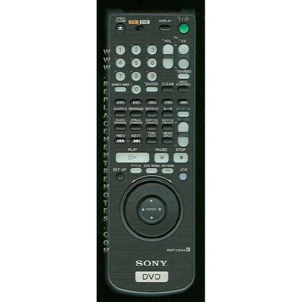 Sony RMT-D104A DVD Remote Control -147568661 – RMTD104A