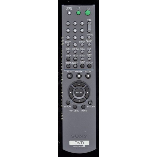 Sony RMT-D142A DVD Remote Control – 147716811 – RMTD142A