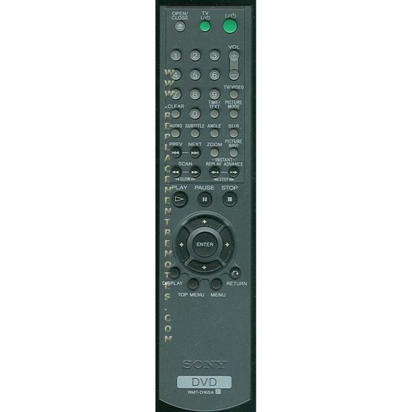 Sony RMT-D165A DVD Remote Control – 147854511 – RMTD165A