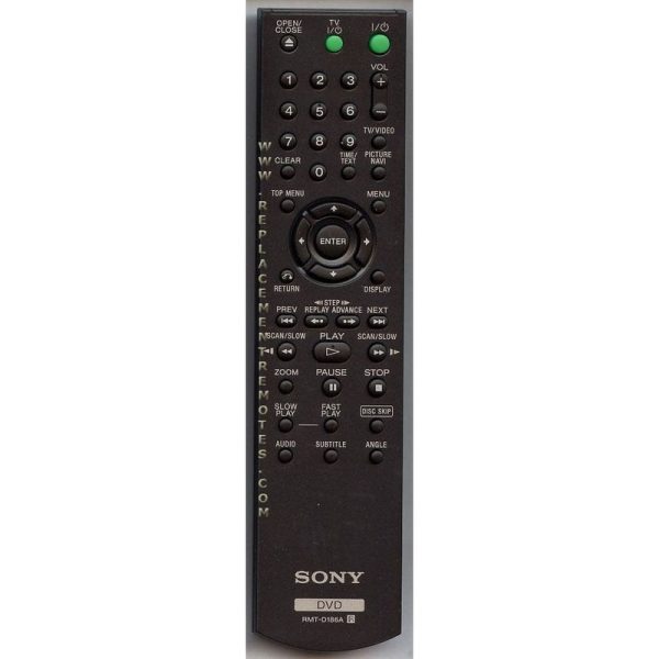 Sony RMT-D186A DVD Remote Control – 148063811 – RMTD186A