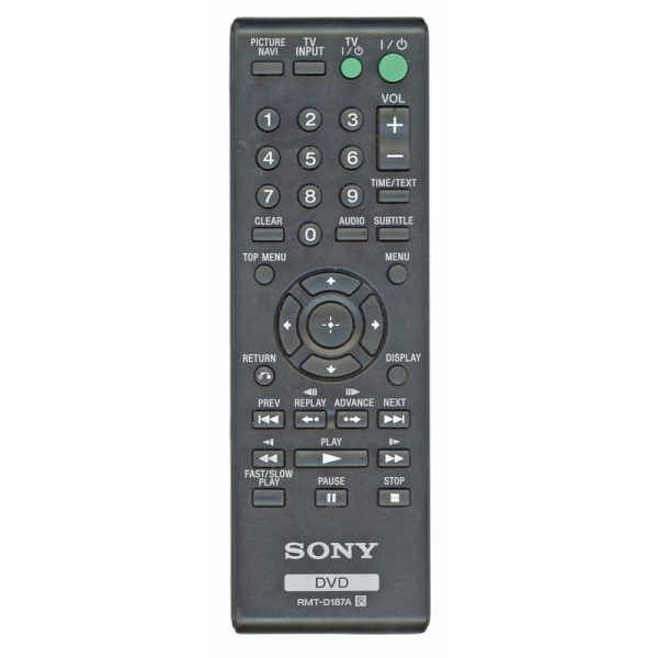 Sony RMT-D187A DVD Remote Control – 148700511 – RMTD187A