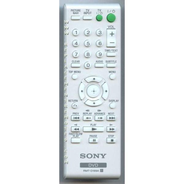 Sony RMT-D189A DVD Remote Control – 148702511 – RMTD189A