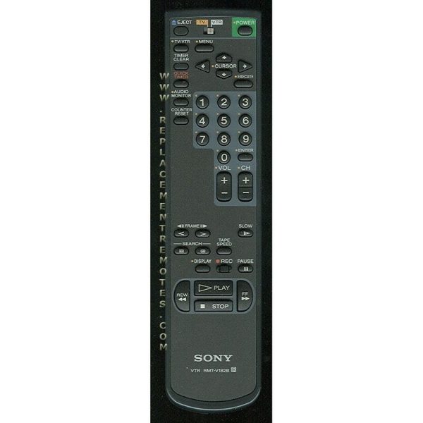 Sony RMT-V182B VCR Remote Control – 147352821 – RMTV182B