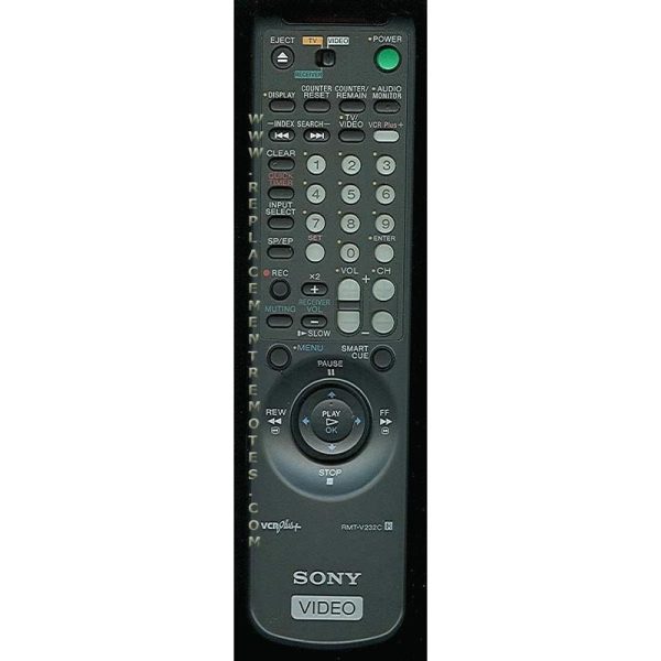 Sony RMT-V232C VCR Remote Control – 147555441 – RMTV232C