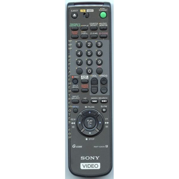 Sony RMT-V247A VCR Remote Control – RMT-V247A – RMTV247A