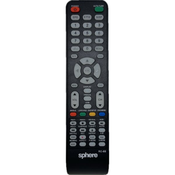 Sphere S8 HD ELED TV DVD Combo Remote Control