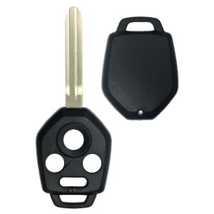 Subaru 4 button Replacement Remote Case / Shell with blank key (grooves on both sides) – Aftermarket