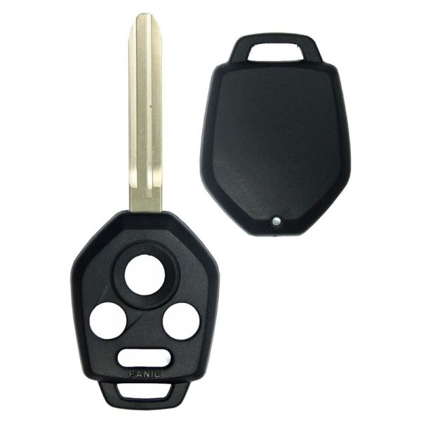 Subaru 4 button Replacement Remote Case / Shell with blank key (grooves on both sides) – Aftermarket