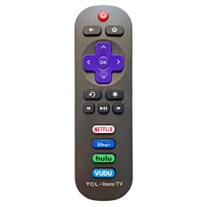TCL RC280J 2022 Roku TV Remote Control | Netflix | Disney | Hulu | Vudu – 06-IRPT20-XRC280J