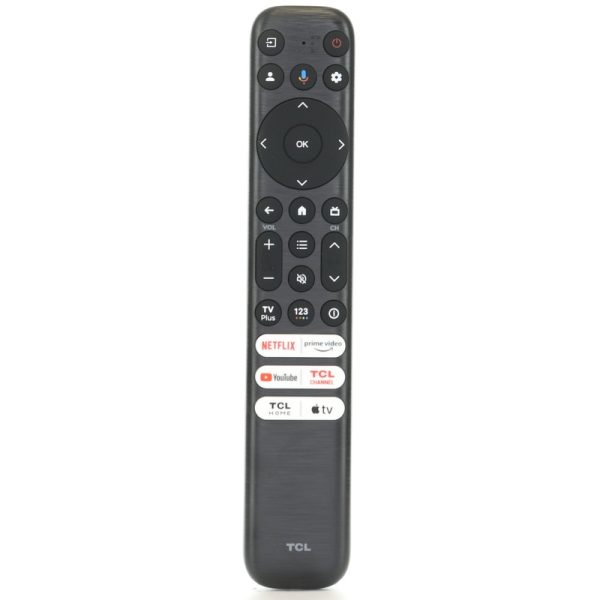 TCL RC813FMB SMART VOICE RF TV Remote Control – Netflix, Prime Video, Youtube, TCL Channel, TCL Home, Apple TV – 21001-000099