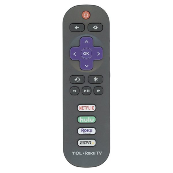 TCL RRC280J ROKU TV Remote Control – Netflix, Hulu, Roku, ESPN – 06-IRPT20-RRC280J