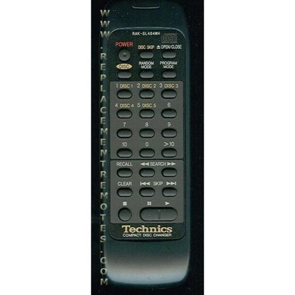 Technics RAKSL404WH Receiver Remote Control