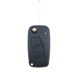 To Suit Fiat 3 Button Flip Key Remote Case/Shell/Blank Punto Bravo Stilo Black