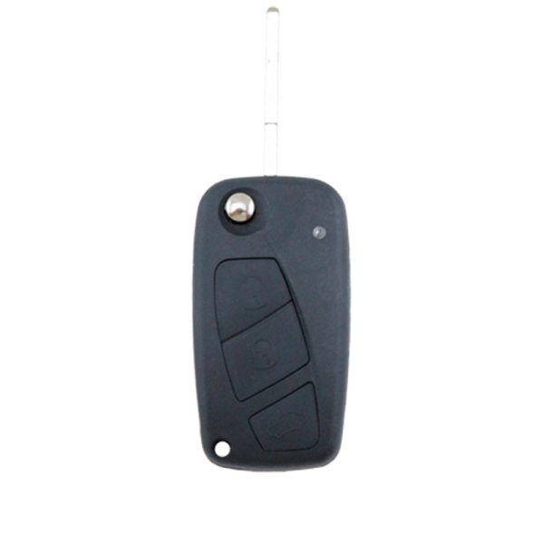 To Suit Fiat 3 Button Flip Key Remote Case/Shell/Blank Punto Bravo Stilo Black