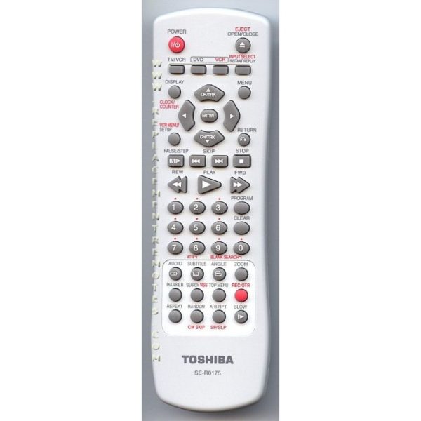 Toshiba SER0175 DVD/VCR Remote Control