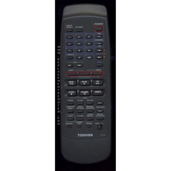 Toshiba VC652 VCR Remote Control