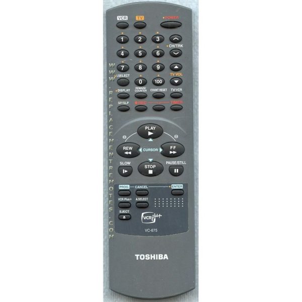 Toshiba VC675 VCR Remote Control