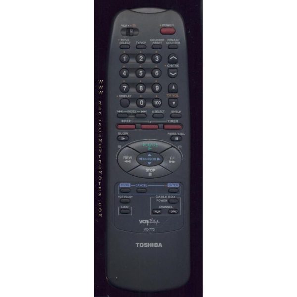 Toshiba VC773 VCR Remote Control