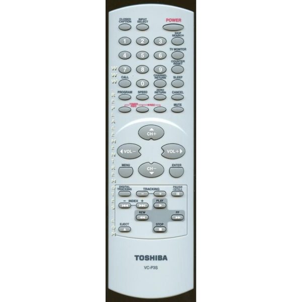 Toshiba VCP3S TV/VCR Remote Control – AE002791