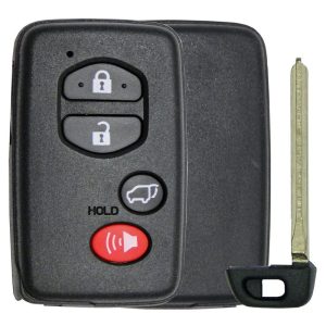 Toyota 4 Button w/  Hatch Smart Remote Replacement Shell by Car & Truck Remotes