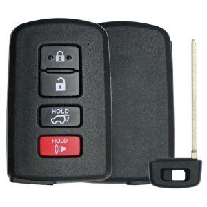 Toyota 4 Button w/  Power Gate Smart Remote Replacement Shell by Car & Truck Remotes