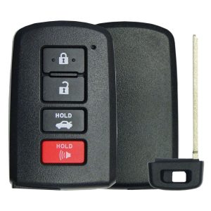 Toyota 4 Button w/  Trunk Smart Remote Replacement Shell by Car & Truck Remotes