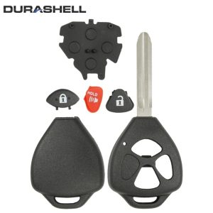 Toyota Remote Head Replacement DURASHELL 3 button case, shell by Car & Truck Remotes