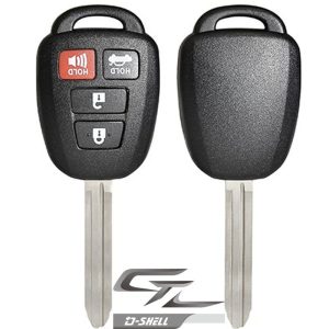 Toyota remote head rugged replacement DURASHELL case, shell with blank key by Car & Truck Remotes