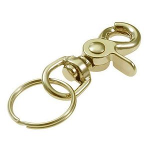 Trigger Snap with Split Key Ring Brass by Lucky Line