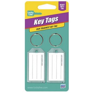 Two Extra Strength Key Tags CLEAR by Lucky Line