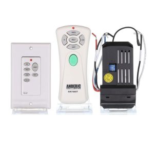 Universal 3-Speed Ceiling Fan kit with Handheld and Wall Control Ceiling Fan Remote Control Kit – UnvwallKit001
