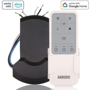 Universal Smart WIFI Ceiling Fan Receiver & Remote Control Kit – Works with Google Home & Alexa – UC7235T4
