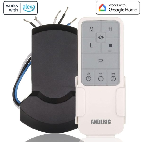Universal Smart WIFI Ceiling Fan Receiver & Remote Control Kit – Works with Google Home & Alexa – UC7235T4
