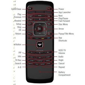 Vizio XRD1BR Blu-ray Remote Control