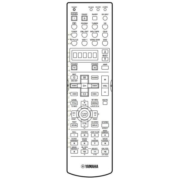 Yamaha RAV234 Receiver Remote Control
