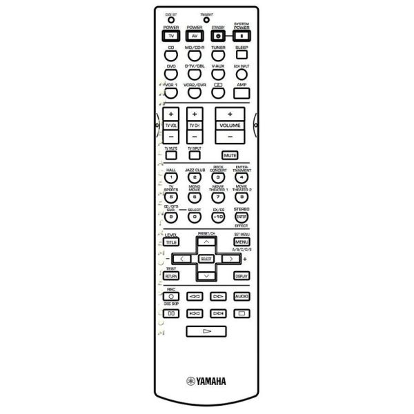 Yamaha RAV240 Receiver Remote Control
