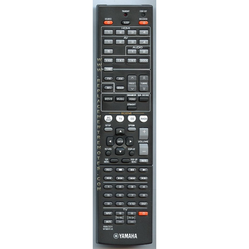Yamaha RAV331 Receiver Remote Control